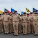 Senior Enlisted Leader Salutes During Chief Pinning Ceremony