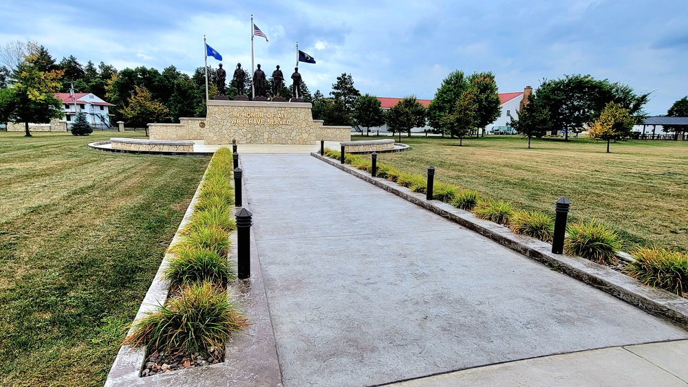 Fort McCoy’s Veterans Memorial Plaza was dedicated in 2009; serves as center point for McCoy activities