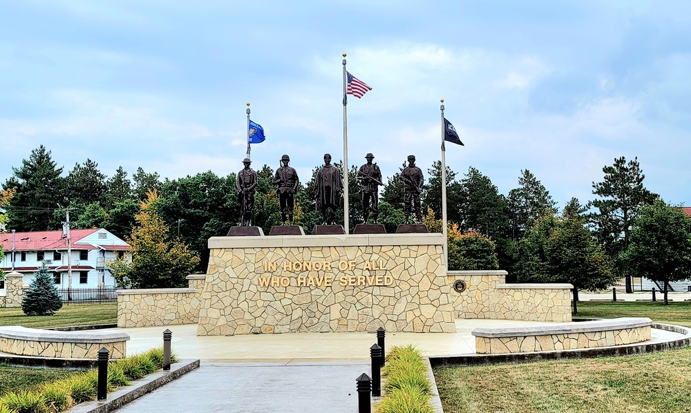 Fort McCoy’s Veterans Memorial Plaza was dedicated in 2009; serves as center point for McCoy activities