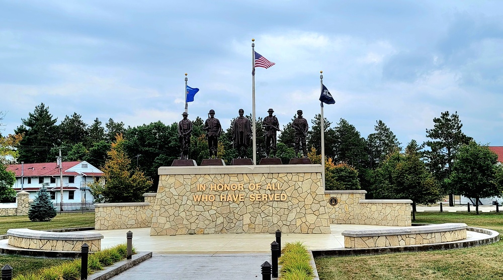 Fort McCoy’s Veterans Memorial Plaza was dedicated in 2009; serves as center point for McCoy activities