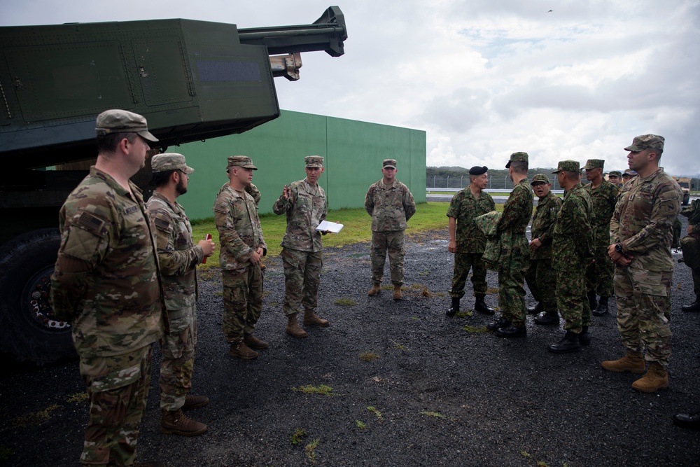 1st MDTF Soldiers and JGSDF service members conclude Orient Shield 2023 with HIMARS static display