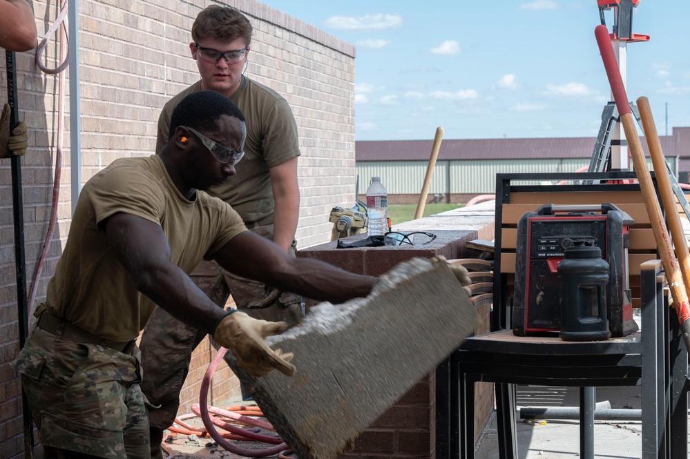 509th CES Airmen fix water main