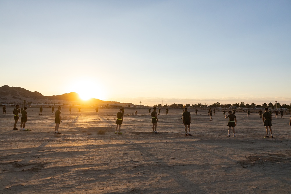 3/11 Marines conduct battery level physical training