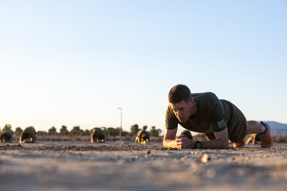 3/11 Marines conduct battery level physical training