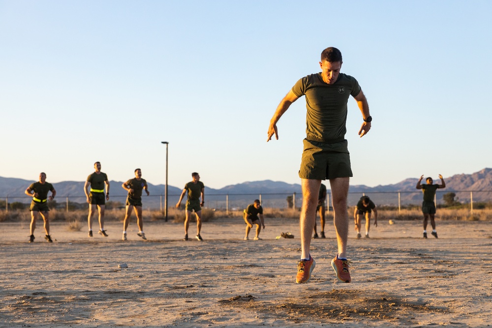 3/11 Marines conduct battery level physical training