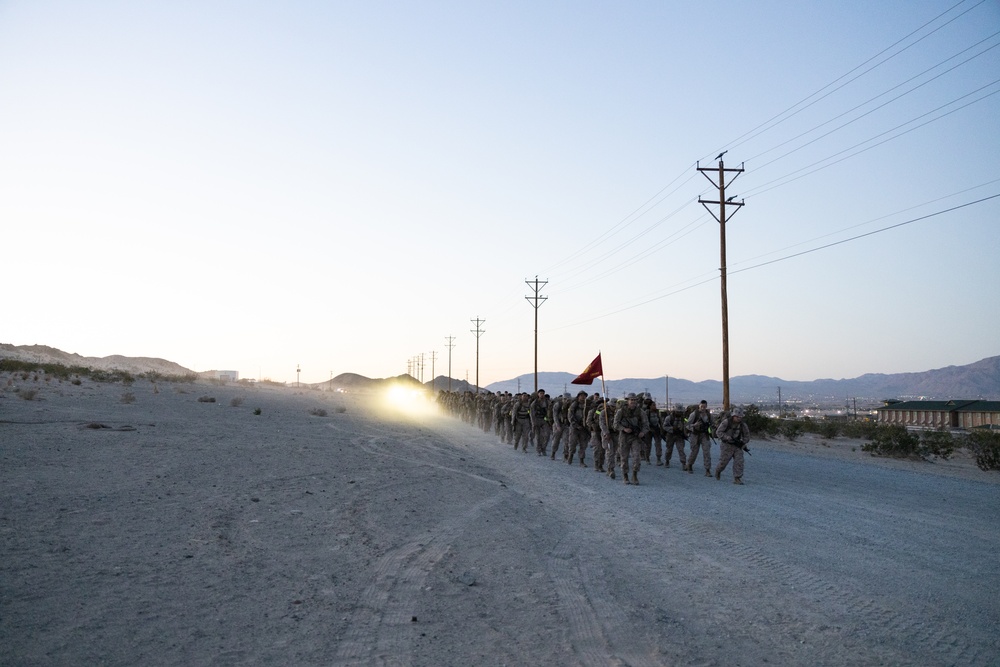 3/11 Marines complete 9-mile hike during deployment workup