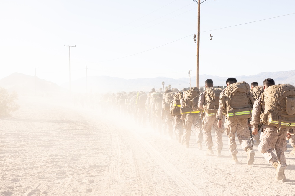 3/11 Marines complete 9-mile hike during deployment workup