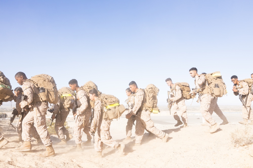 3/11 Marines complete 9-mile hike during deployment workup