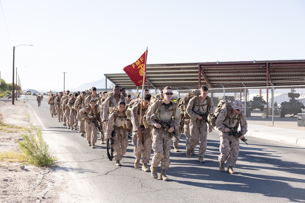 3/11 Marines complete 9-mile hike during deployment workup