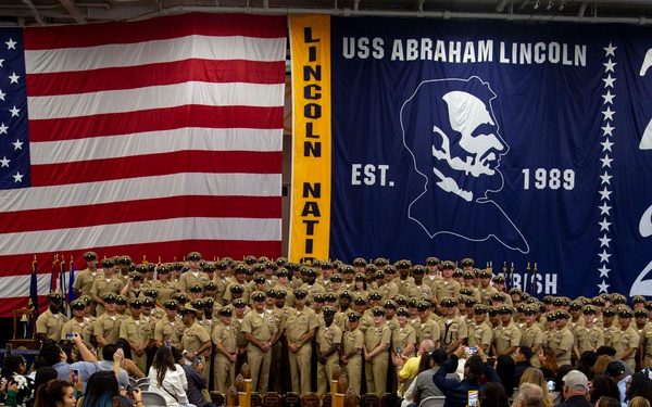Abraham Lincoln hosts chief pinning ceremony