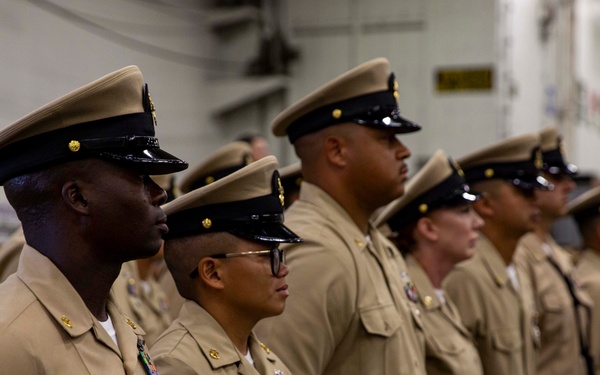 Abraham Lincoln hosts chief pinning ceremony