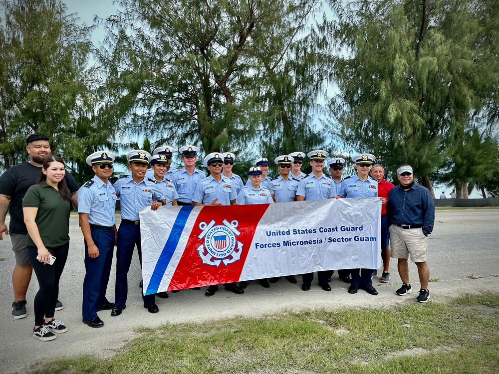 USCGC Myrtle Hazard crew marches in Saipan independence parade