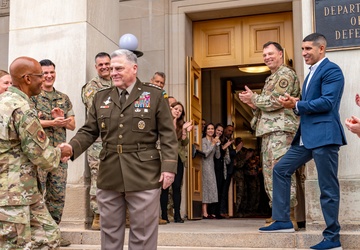 Gen. Mark Milley departs Pentagon for the last time as chairman