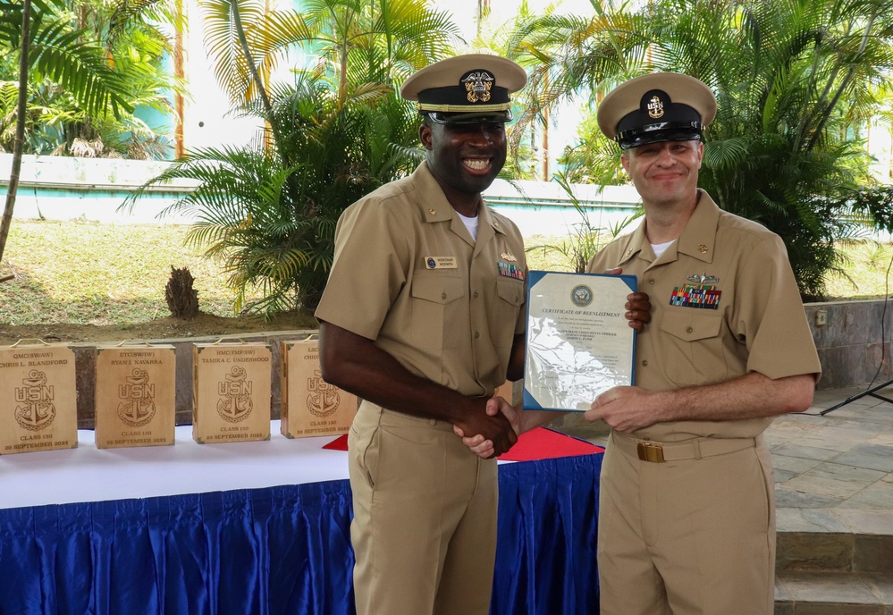 COMMANDER, DESTROYER SQUADRON (DESRON) 7 REENLISTMENT CEREMONY