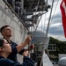 USS Ronald Reagan (CVN 76) departs from Yokosuka, Japan