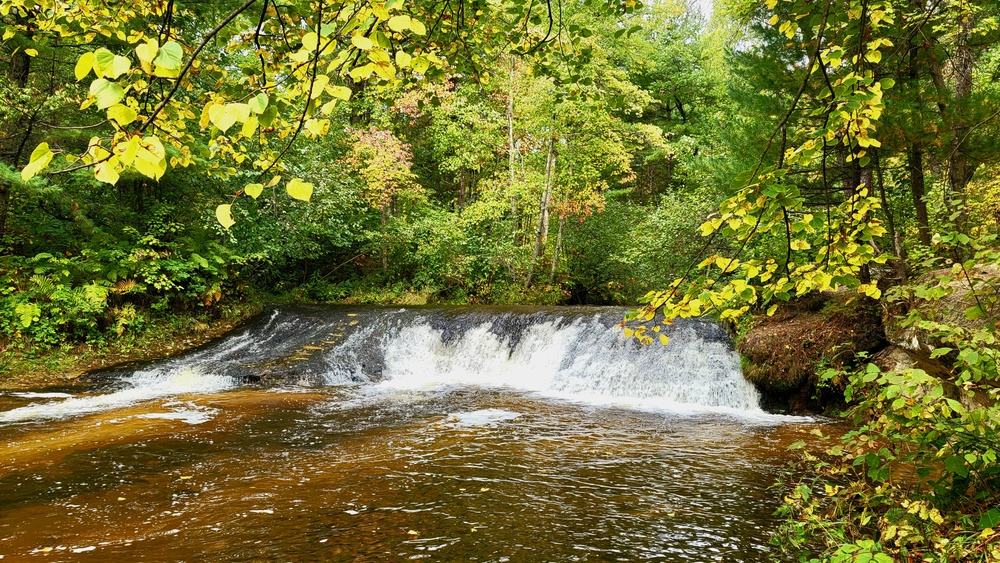 Fall colors 2023 at Trout Falls in Fort McCoy's Pine View Recreation Area