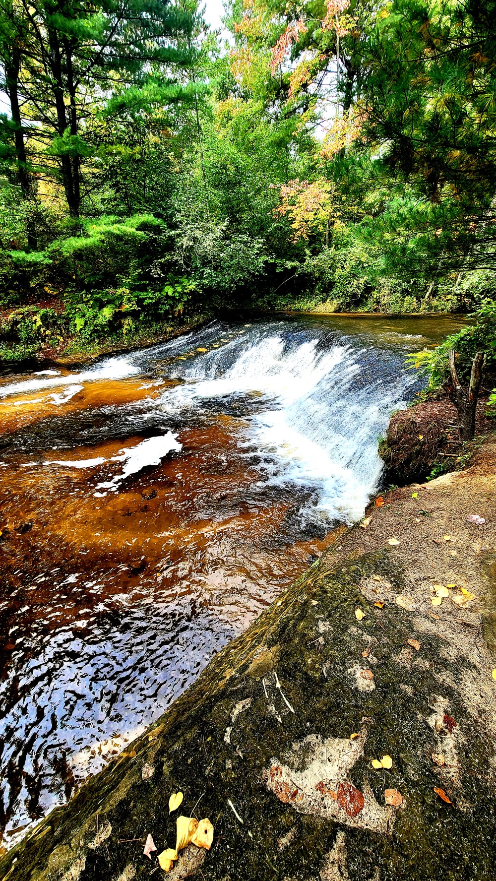 Fall colors 2023 at Trout Falls in Fort McCoy's Pine View Recreation Area