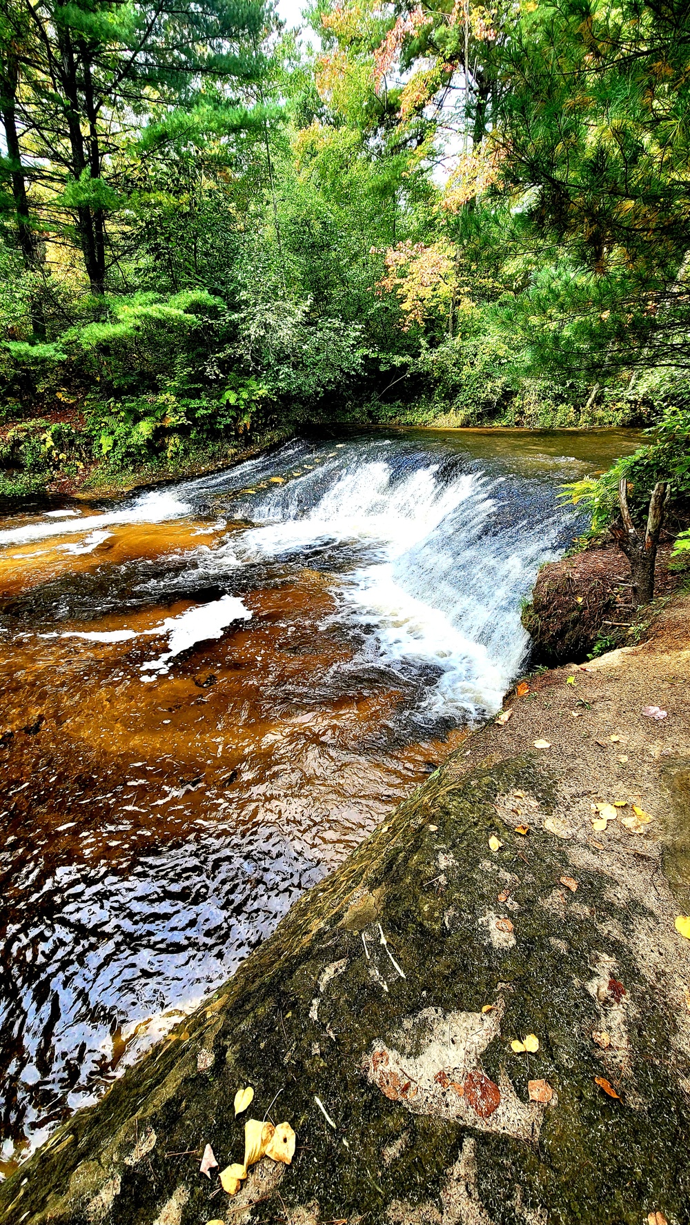 Fall colors 2023 at Trout Falls in Fort McCoy's Pine View Recreation Area