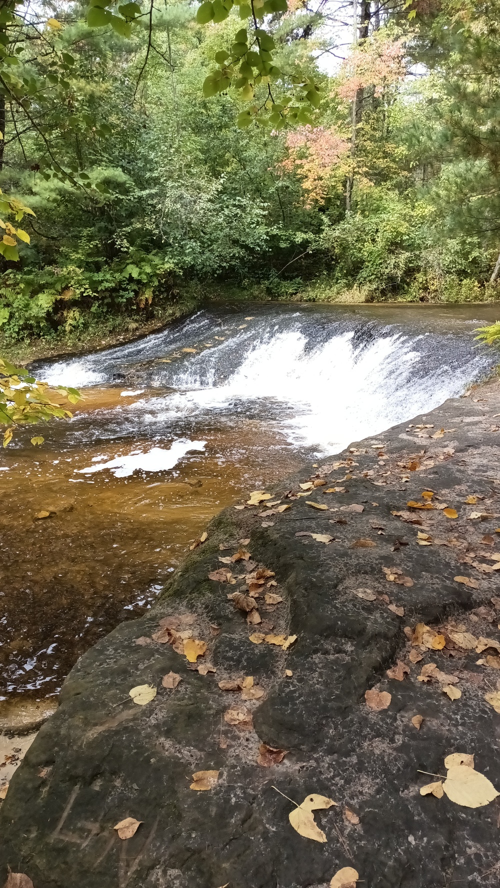 Fall colors 2023 at Trout Falls in Fort McCoy's Pine View Recreation Area