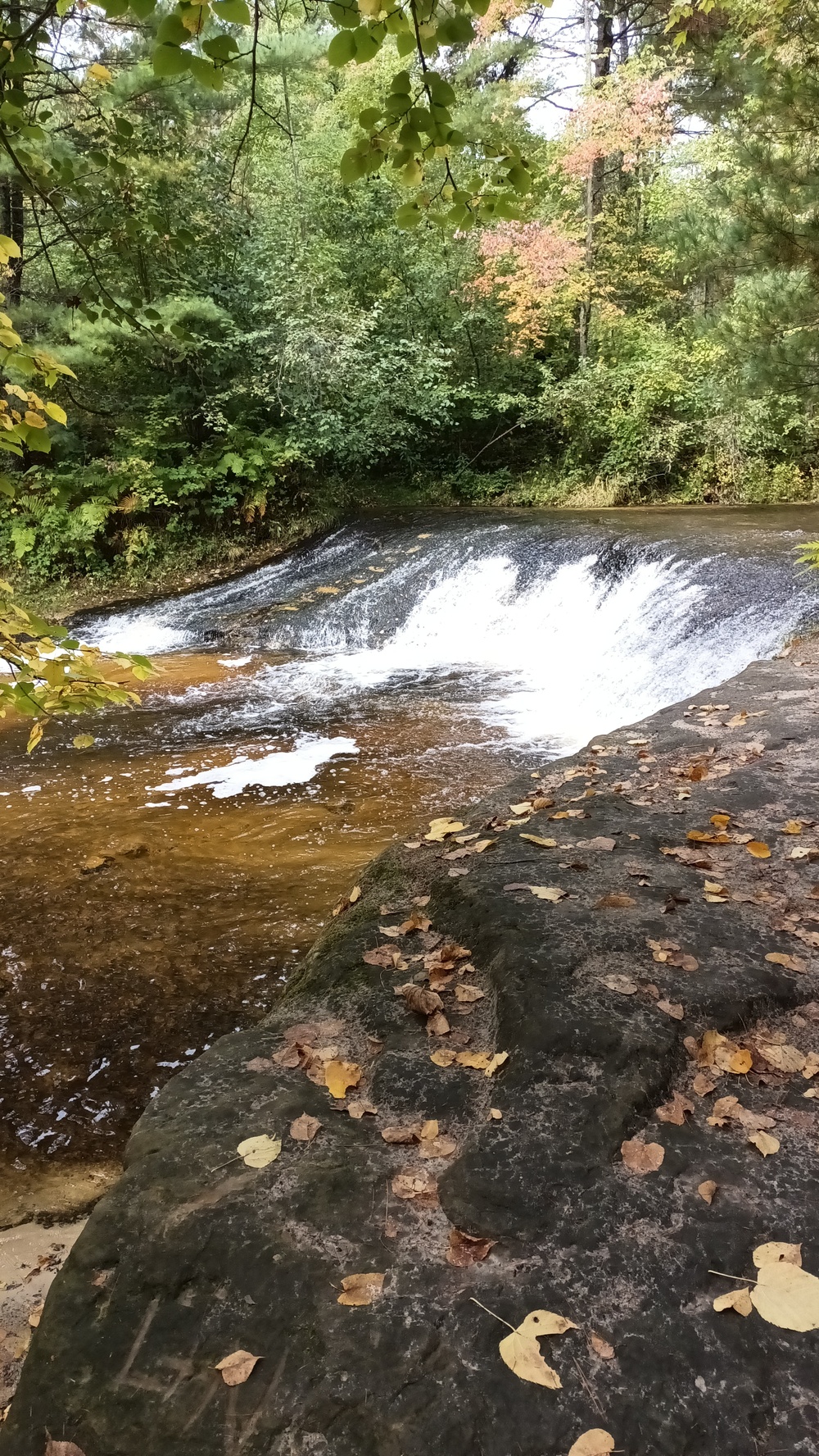 Fall colors 2023 at Trout Falls in Fort McCoy's Pine View Recreation Area