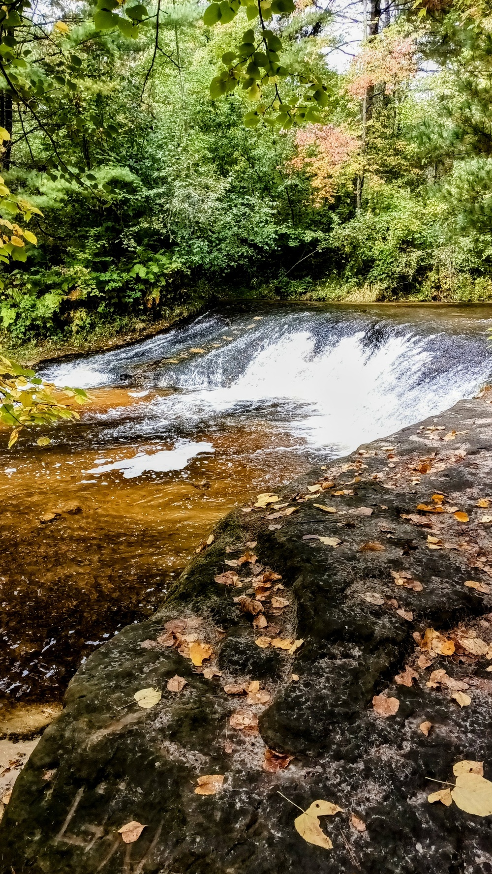 Fall colors 2023 at Trout Falls in Fort McCoy's Pine View Recreation Area