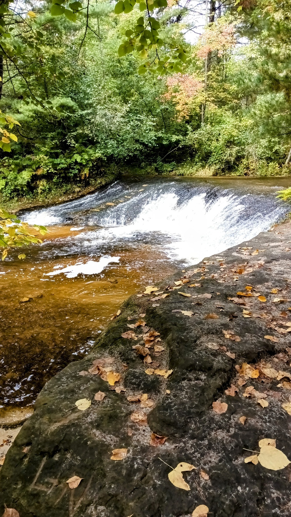 Fall colors 2023 at Trout Falls in Fort McCoy's Pine View Recreation Area