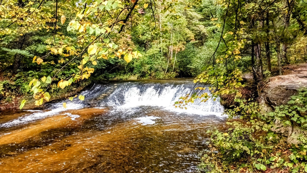 Fall colors 2023 at Trout Falls in Fort McCoy's Pine View Recreation Area