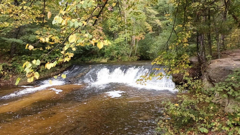 Fall colors 2023 at Trout Falls in Fort McCoy's Pine View Recreation Area