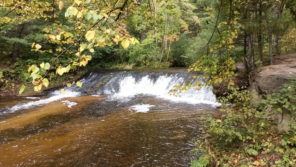 Fall colors 2023 at Trout Falls in Fort McCoy's Pine View Recreation Area