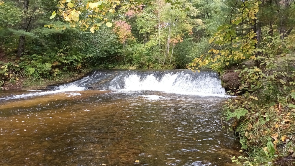 Fall colors 2023 at Trout Falls in Fort McCoy's Pine View Recreation Area