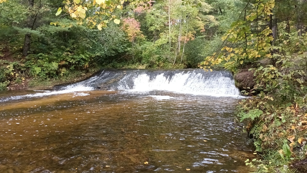 Fall colors 2023 at Trout Falls in Fort McCoy's Pine View Recreation Area