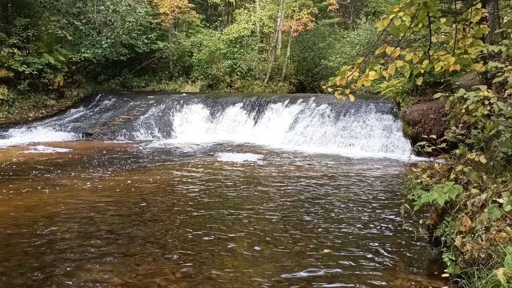 Fall colors 2023 at Trout Falls in Fort McCoy's Pine View Recreation Area