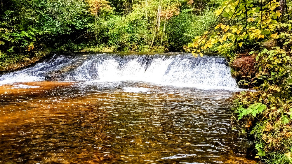 Fall colors 2023 at Trout Falls in Fort McCoy's Pine View Recreation Area