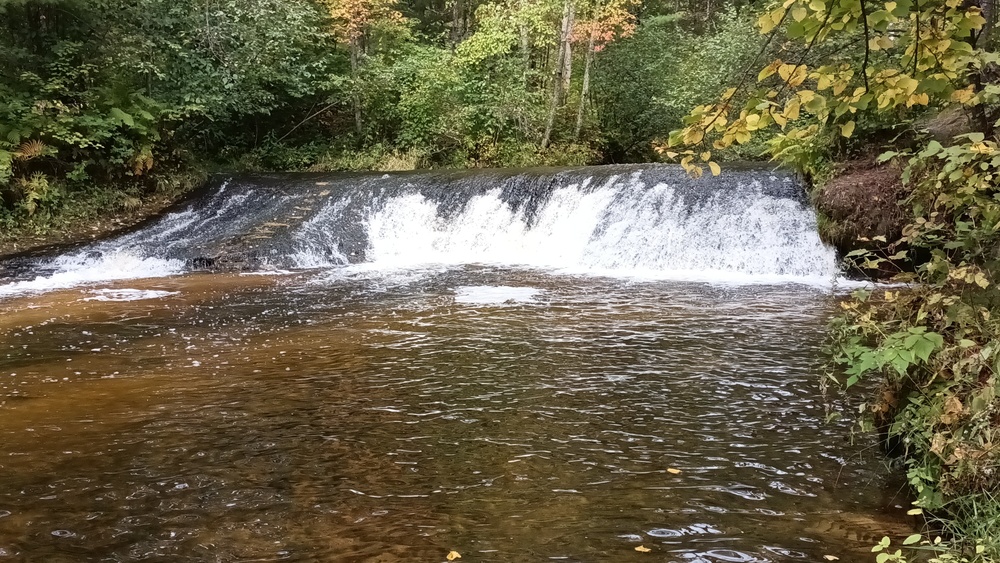 Fall colors 2023 at Trout Falls in Fort McCoy's Pine View Recreation Area