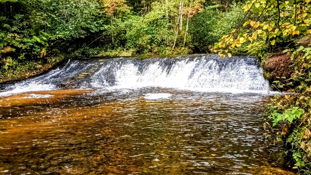 Fall colors 2023 at Trout Falls in Fort McCoy's Pine View Recreation Area