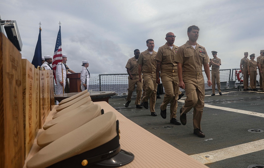 USS Dewey (DDG 105) Holds Chief Pinning Ceremony