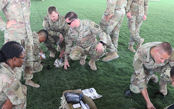 185th AVN BDE medics conduct Military Working Dog casualty training