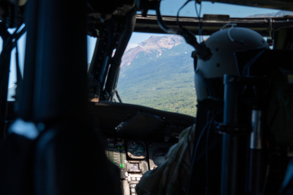 U.S. Army Solider Pilots a UH-60 Black Hawk