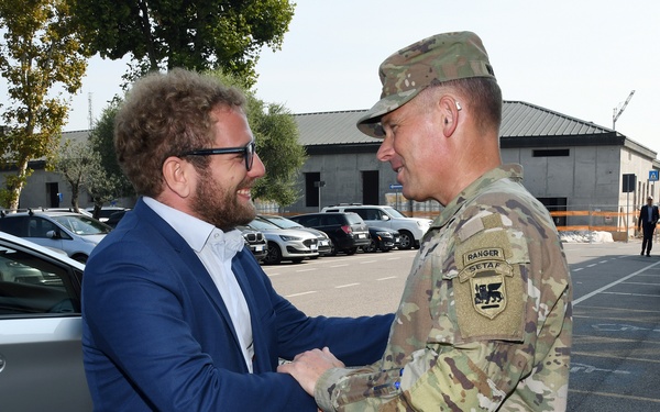 Major of Vicenza Giacomo Possamai visits Caserma Ederle in Vicenza, Italy