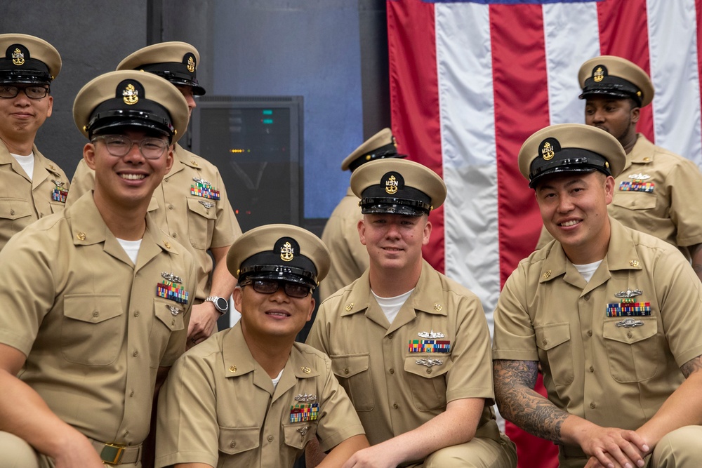 USS Tripoli Chief Pinning