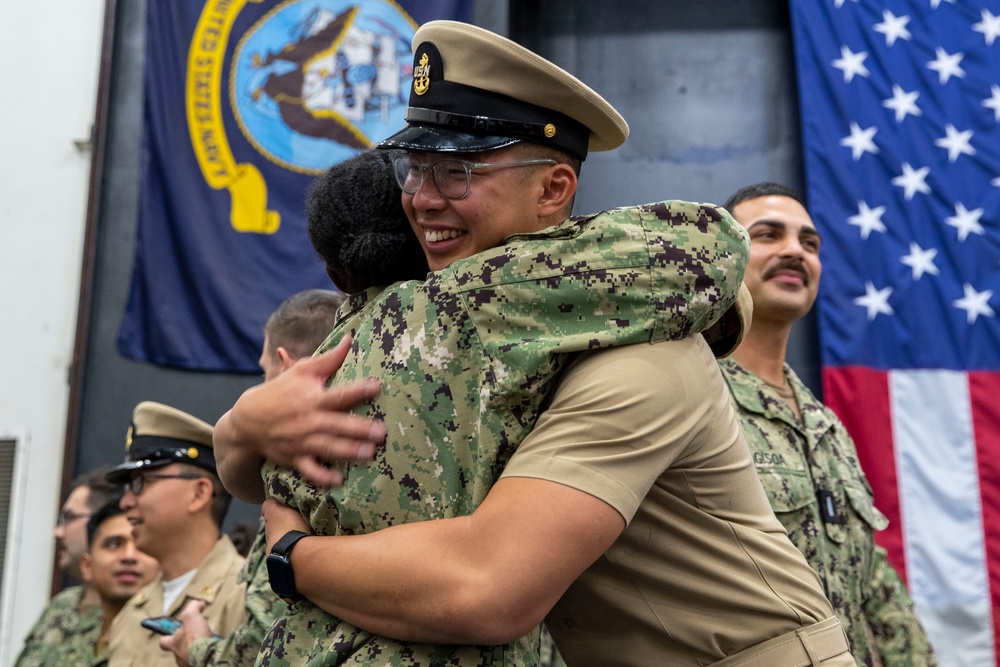 USS Tripoli Chief Pinning