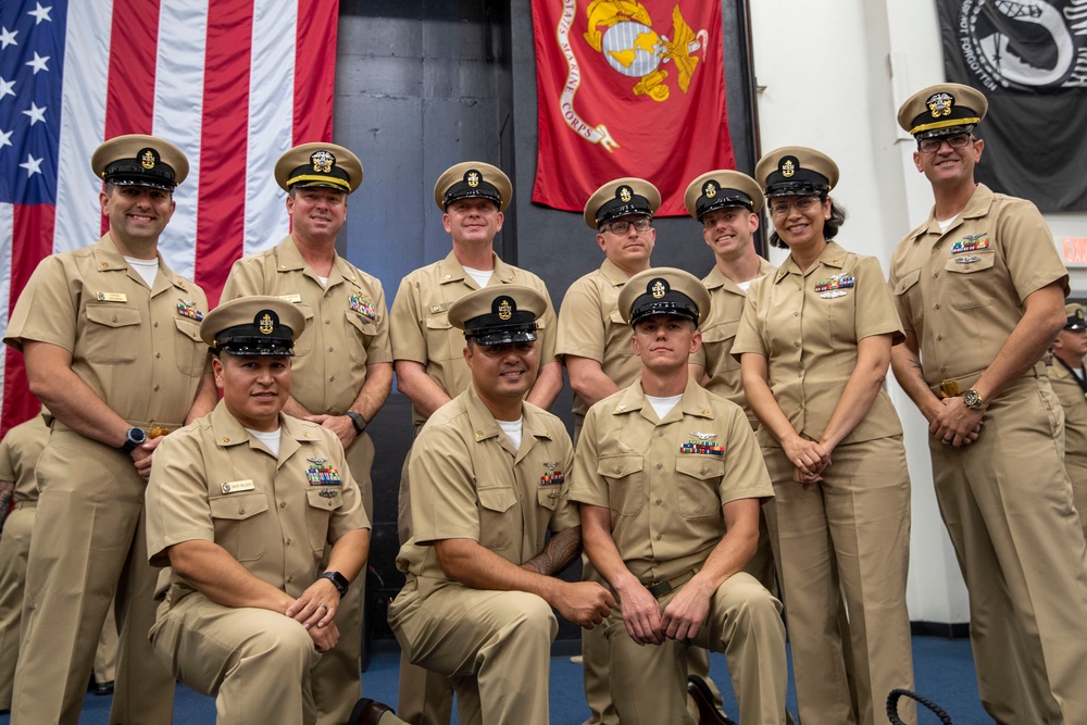 USS Tripoli Chief Pinning