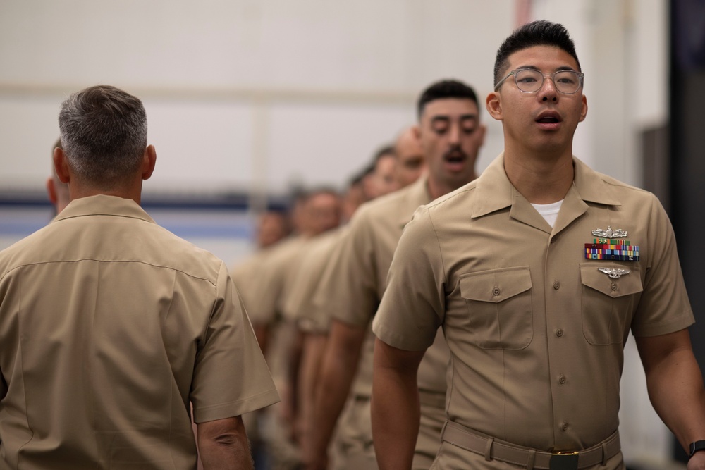 USS Tripoli Chief Pinning