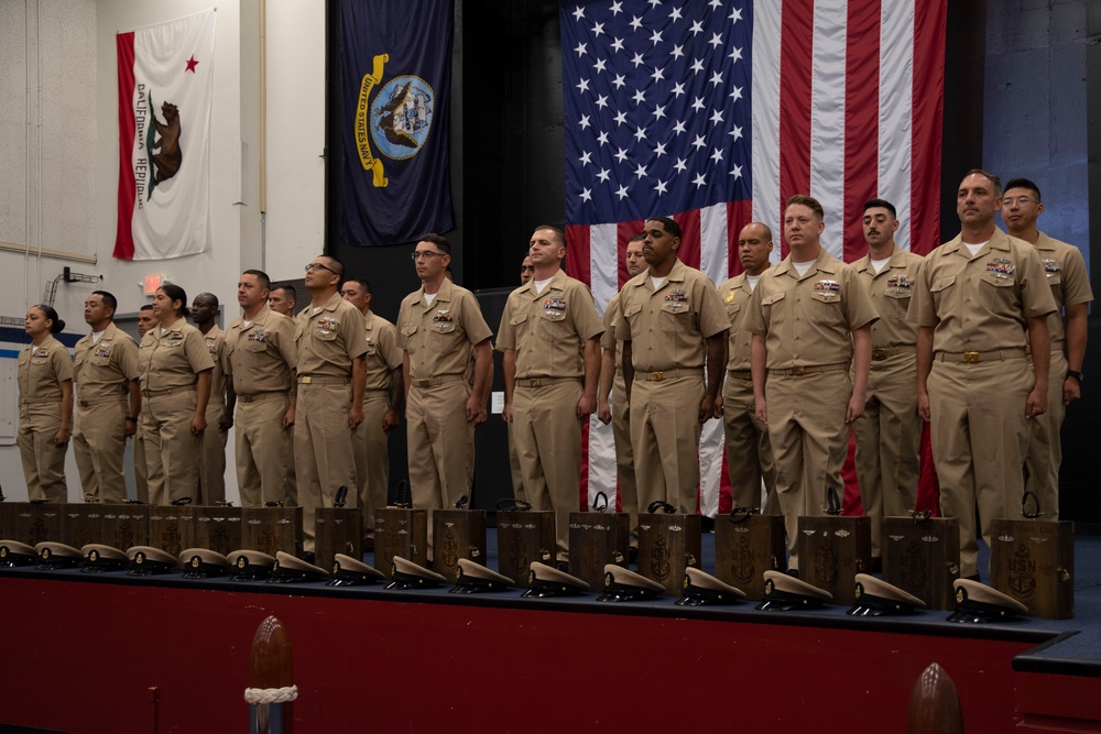 USS Tripoli Chief Pinning