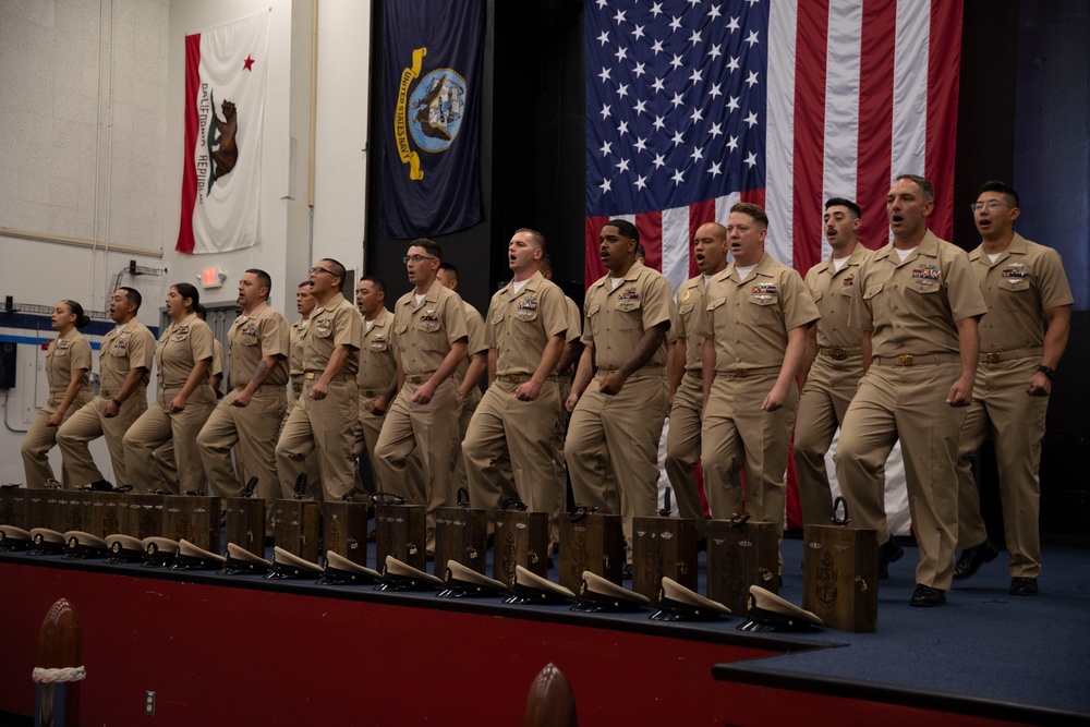 USS Tripoli Chief Pinning