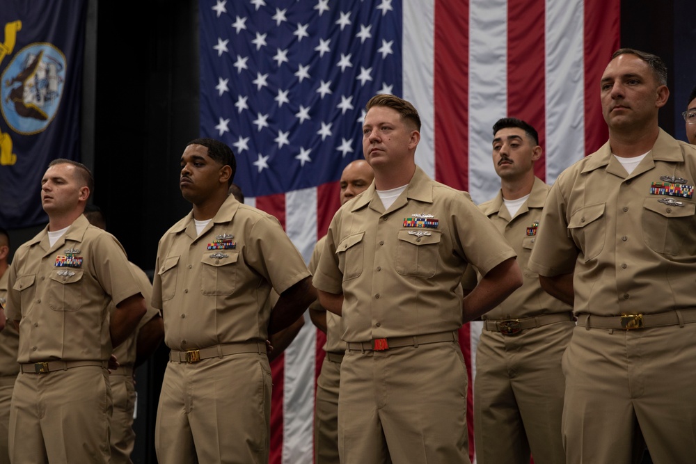 USS Tripoli Chief Pinning