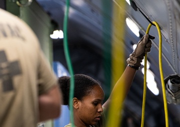 137th AES trains for the first time on KC-46 refueling aircraft