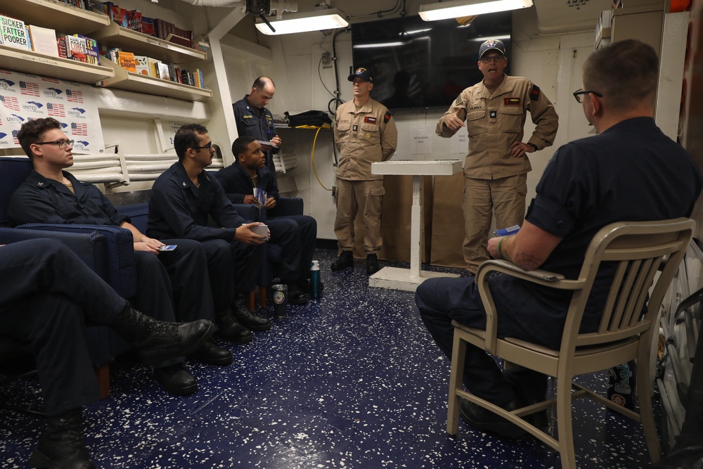 Commanding Officer Speaks To Sailors