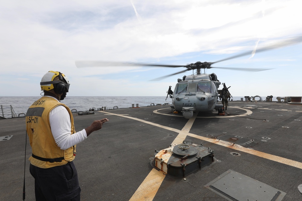 Flight Operations Onboard USS Ramage