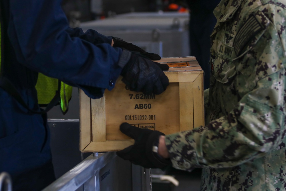 George Washington Weapons Department conduct Ammunition Onload